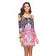 Women Beach fundamental, loose dress with floral halter, strapless, sexy