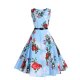 Women Floral, go retro, chic leather, swing dresses, floral pleated skirt