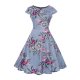 Women daily, put out Slim retro dress, flower sweetheart neckline cotton