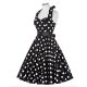 A word out of retro female dress, Polka Dot Halter