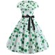 Women daily, go retro, elegant Slim swing dress, cotton flower