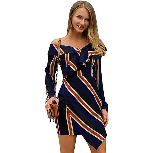 Women daily dress, geometric print