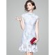 Women elegant sheath dress print