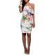 Women go out slim tight dress, strapless flower small