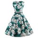 Women daily, put out Slim retro dress, flower sweetheart neckline cotton