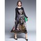 Women go retro, chic, sophisticated A-line dress, patchwork