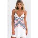 Women Daily tight dress, geometric print